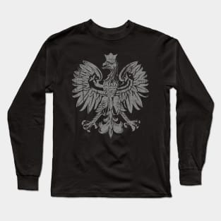 Polish eagle flag design vintage faded look distressed design Long Sleeve T-Shirt